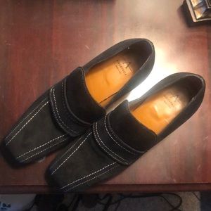Aquatalia Black Suede Loafers 6.5M